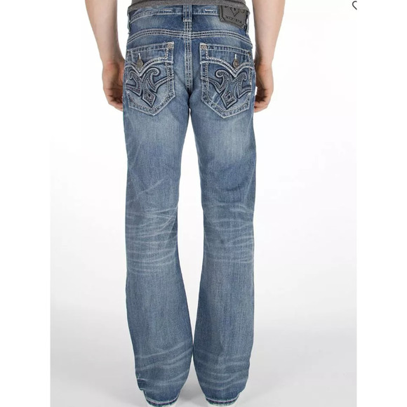 Mek DNM Men's Buckle Flap St Petersburg Cigarette Stretch Dark Wash Jeans 30x34 - Picture 2 of 13